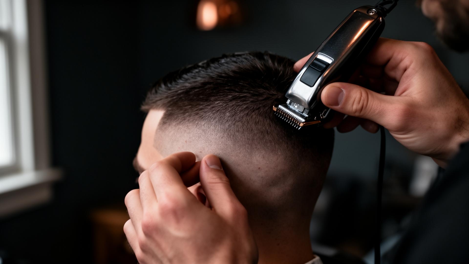 Atmospheric luxury barbershop interior